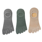 Men’s Toe Socks Breathable Anti Sweat Casual Finger Socks 3 Pairs