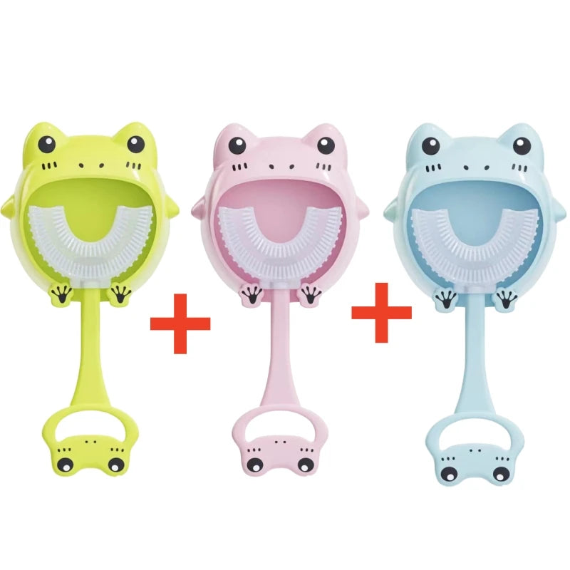 360° U Shape Baby Toothbrush Soft Silicone Kids Teeth Brush