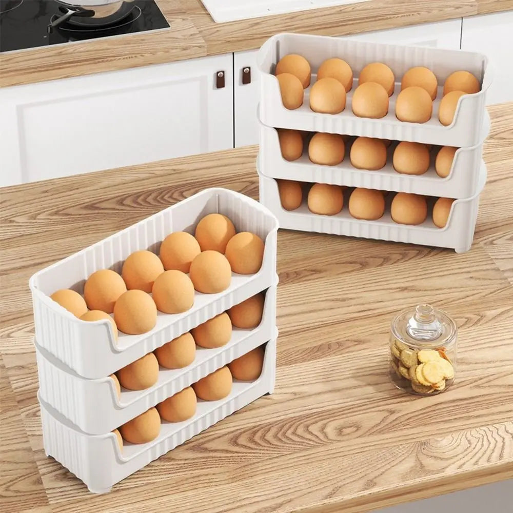 Fridge Door Egg Holder Multi-Layer Storage Rack