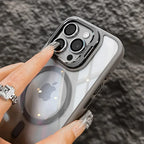 Luxury Magnetic Stand Case with Lens Guard for iPhone 16 15 14 Pro Max