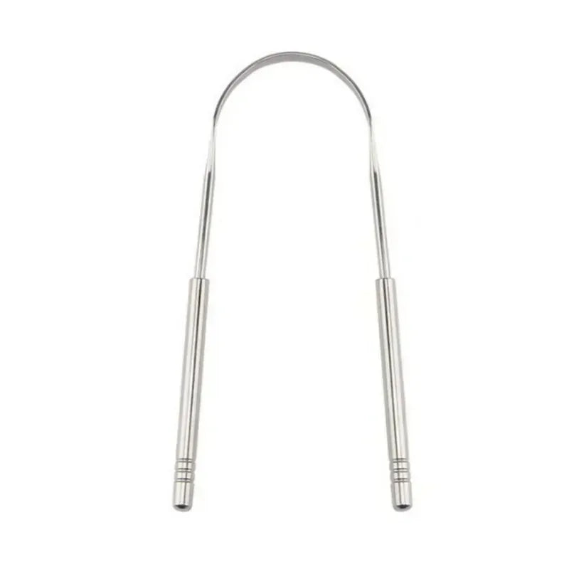 Reusable Stainless Steel Tongue Scraper Fresh Breath Oral Hygiene Tool