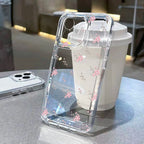 Transparent Floral Case for iPhone 11 12 13 14 15 16 Pro Max