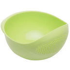 Colander Rice Bowl Drain Basket – Fruit Washing & Kitchen Strainer Organizer