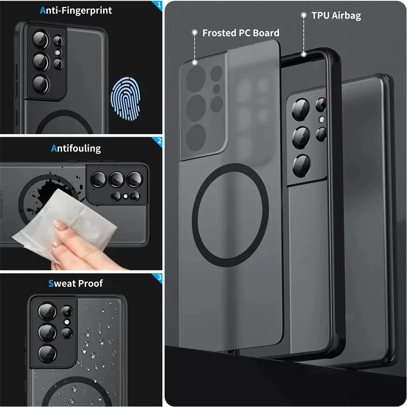 MagSafe Magnetic Case for Samsung Galaxy S20 S21 S22 S23 S24 S25