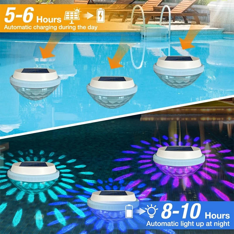 Solar Floating Pool Light 7 Color Waterproof LED Lamp
