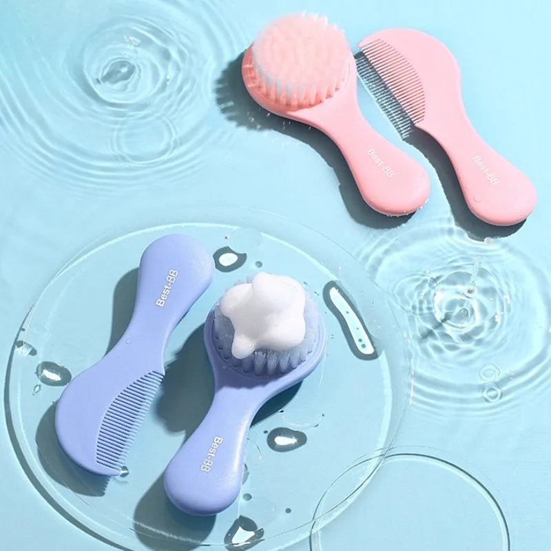 Baby Comb & Brush Set Soft Bristle Hair Brush for Newborns