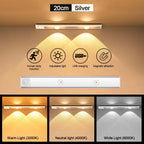 Wireless Motion Sensor LED Night Light – USB Rechargeable Cabinet Lamp
