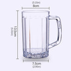500ml Transparent Plastic Beer Mug Unbreakable Drink Cup