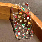 Cartoon Christmas Clear Case for iPhone 11 12 13 14 15 16 17