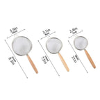 Mesh Strainer with Wooden Handle Fine Sieve