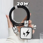 Fast Charger Protector Case & USB Cable Wrap for iPhone 15/14/13