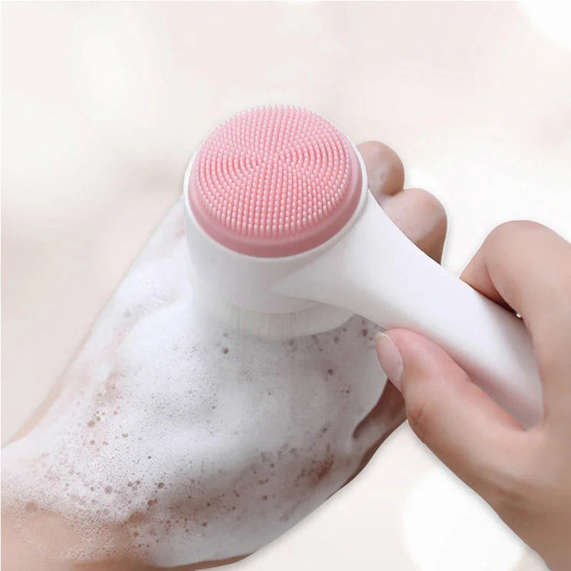3D Silicone Facial Cleansing Brush Double Sided Soft Exfoliator