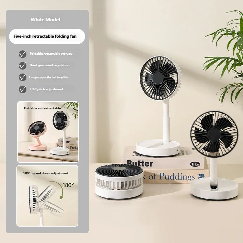 5-Inch Foldable USB Mini Fan UK Portable Desktop Cooling Fan