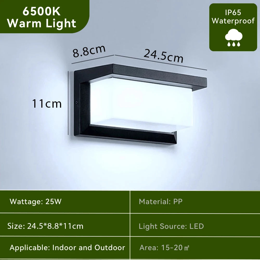 Waterproof LED Wall Light for Porch, Garden & Outdoor Pathways