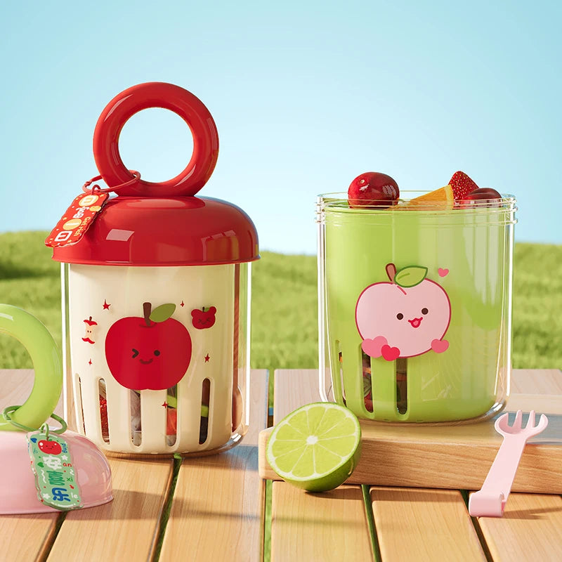 UFORU Dopamine Fruit Cup Portable Leak Proof Yogurt Cup with Fork