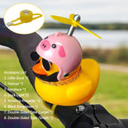 Yellow Duck Bicycle Bell Cute Cartoon Duck Bike Light Accessory