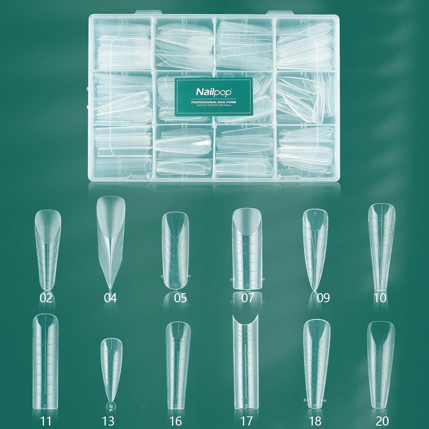Nailpop Dual Forms Reusable Nail Extension Molds with Scale Design
