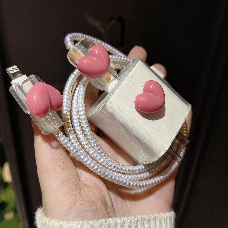 Korea 3D Heart Pig Charger Case for iPhone 18W/20W