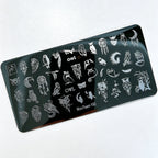 MouTeen263 Nail Stamping Plate Cursive Letter Nail Art Template