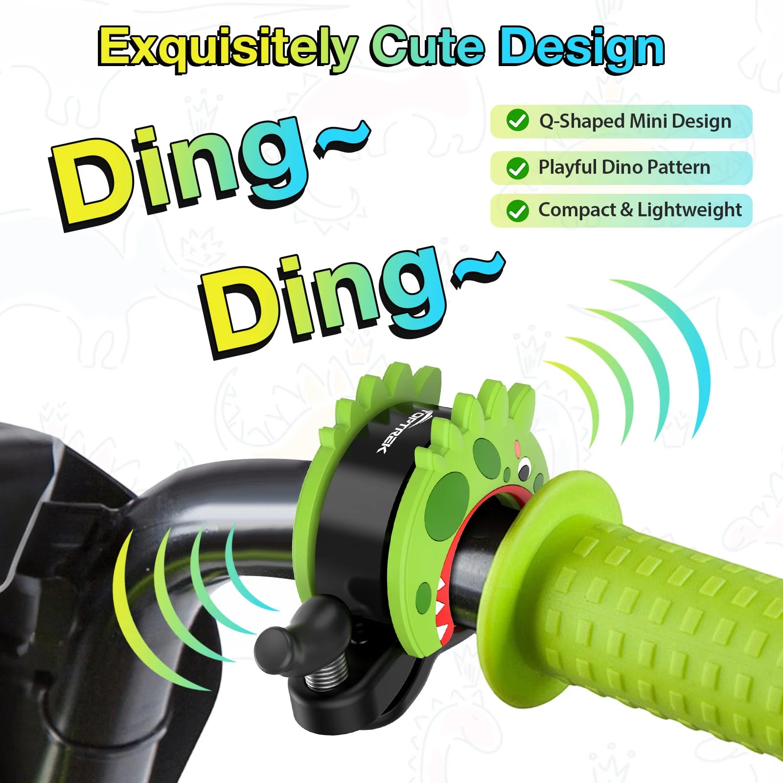 Toptrek Kids Funny Bike Bell Creative Bicycle Handlebar Safety Bell Secondary image