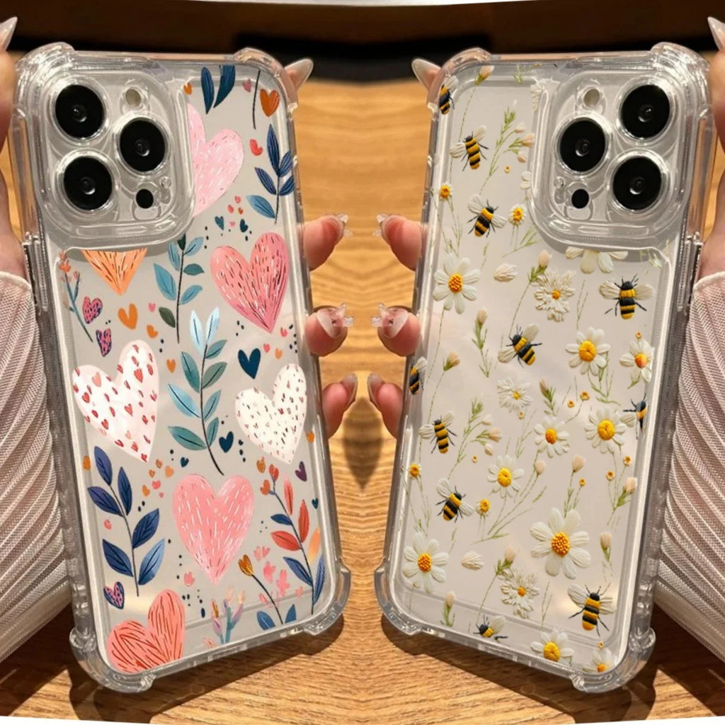 Floral Clear Shockproof Case for Motorola Edge 70 60 Fusion & Moto G