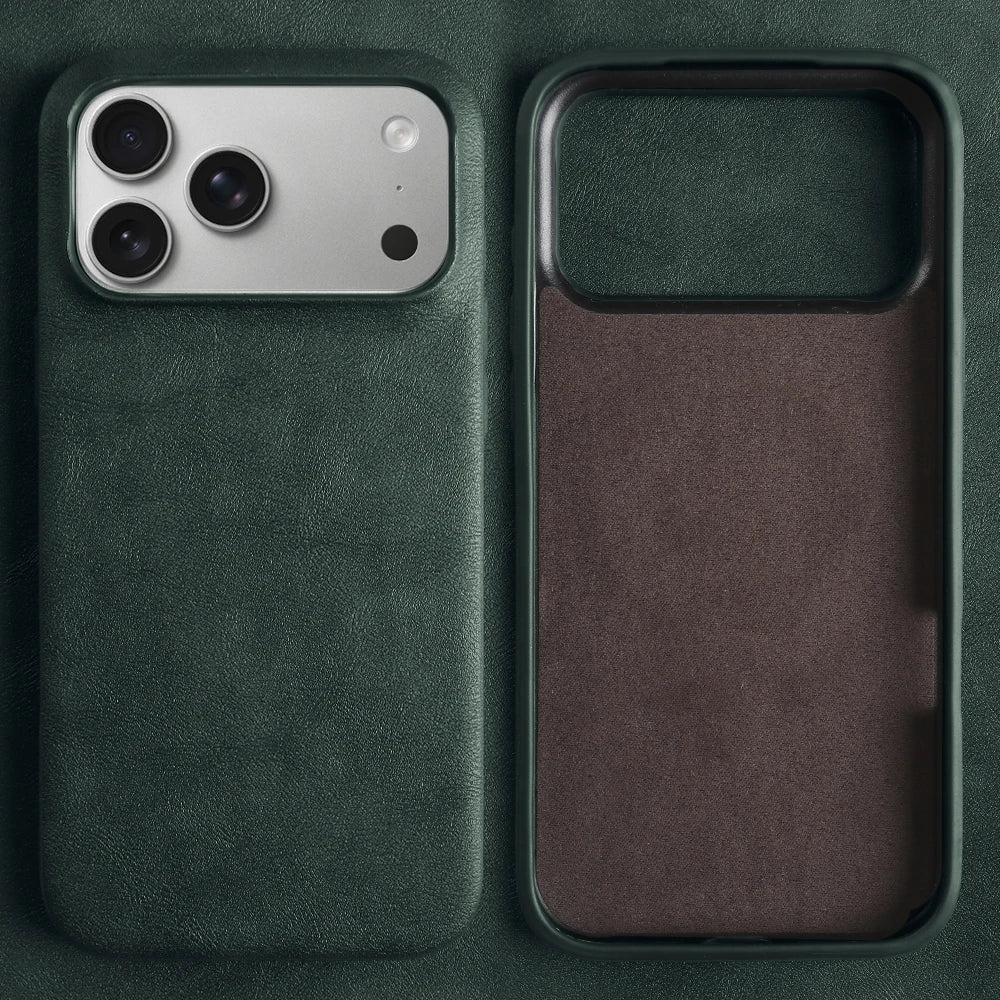 Premium Leather Business Case for iPhone 17 Air 16 15 14 13 12 Pro Max