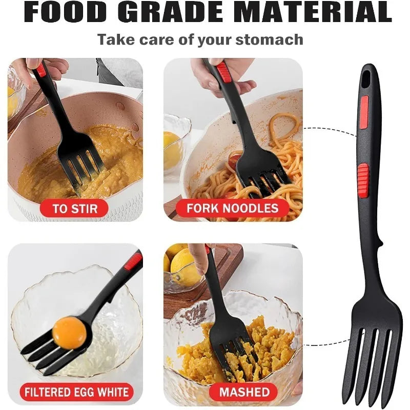 Silicone Flexible Fork Heat Resistant Cooking & Noodle Fork Tool