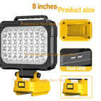 Cordless LED Work Light for DeWalt 20V Battery