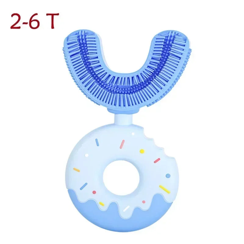 360° U Shape Baby Toothbrush Soft Silicone Infant Teether Brush