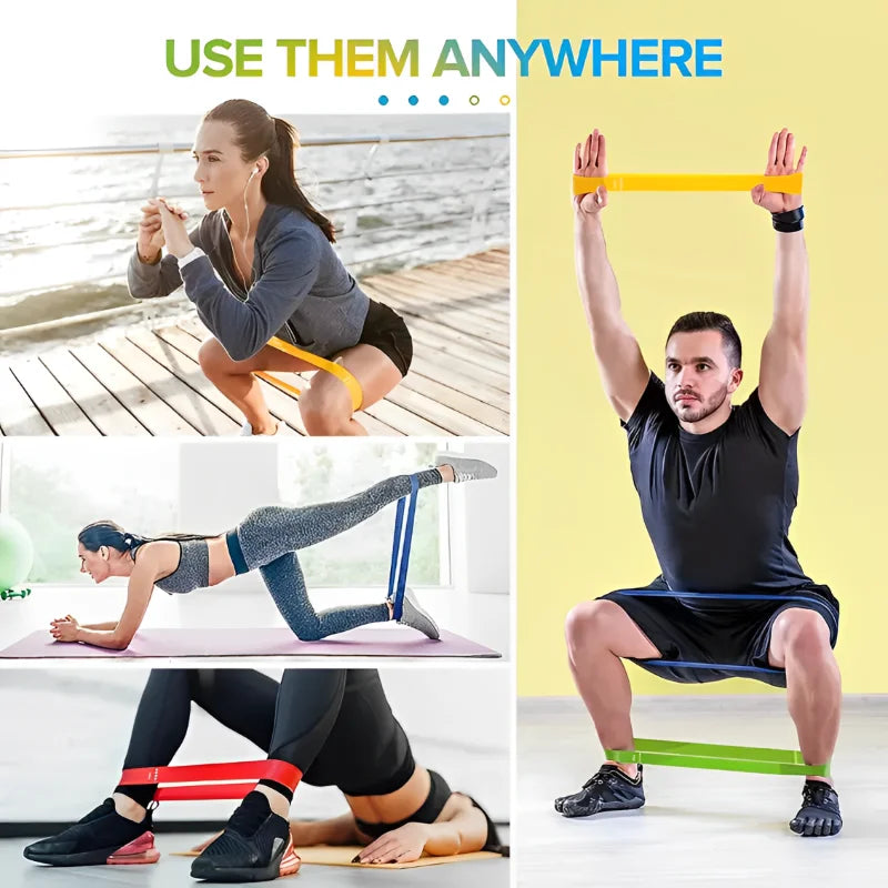 7Pcs TPE Resistance Bands Set for Home Gym and Booty Workout