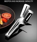 304 Stainless Steel Kitchen Tongs UK Steak BBQ Food Clip Tool
