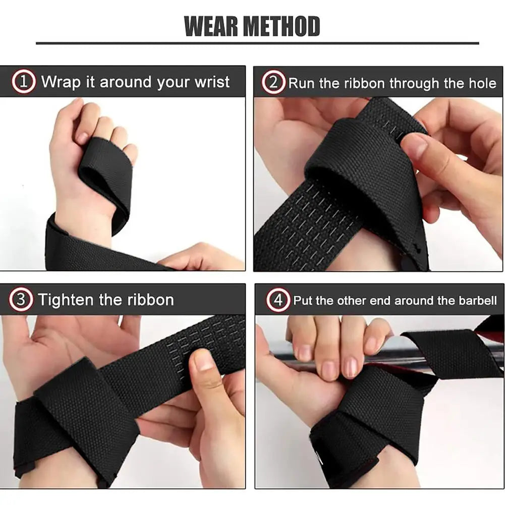 Anti-Slip Silicone Lifting Straps Gym Grip Deadlift Wrist Strap Secondary image