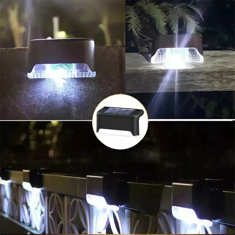 Waterproof Solar LED Step Lights for Garden & Patio Decor