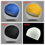Waterproof PU Swimming Cap with Ear Protection for Adults & Kids