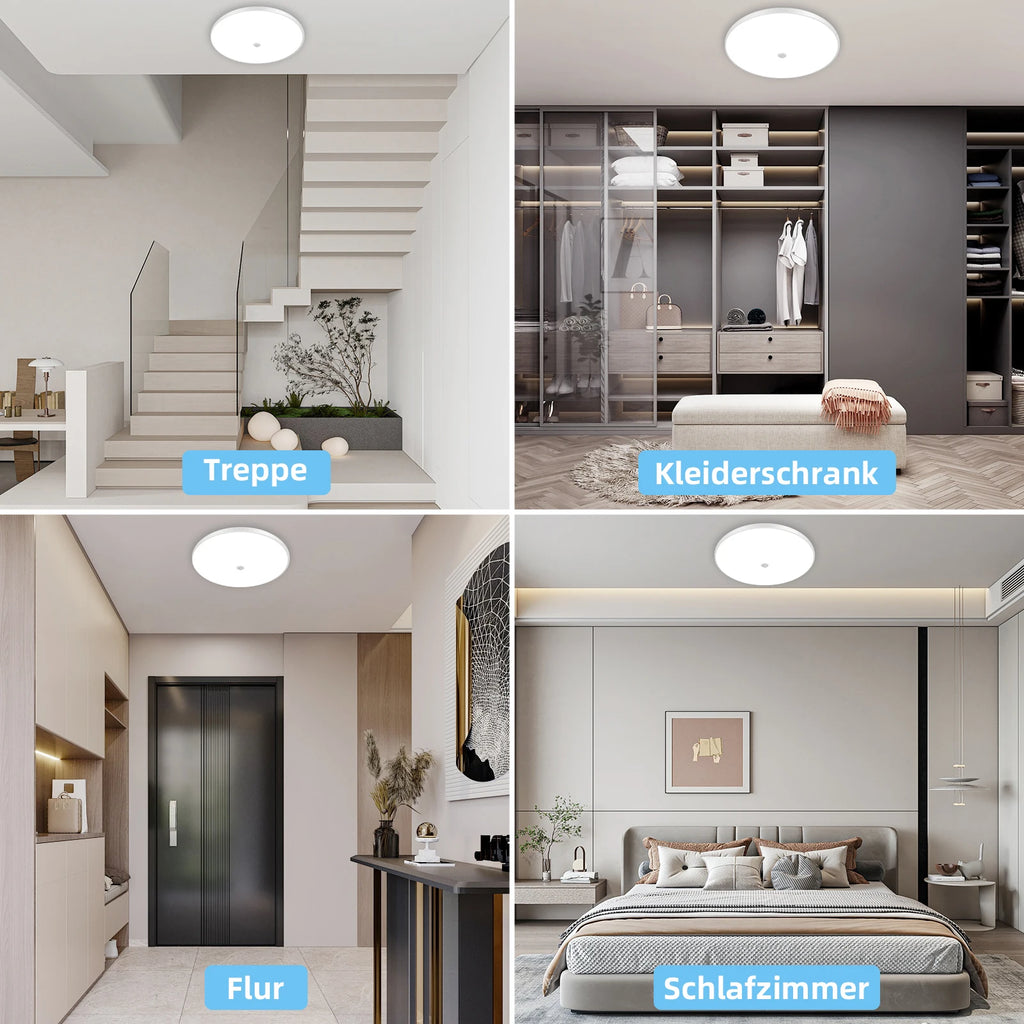 Motion Sensor PIR LED Ceiling Lamp for Bedroom & Corridor