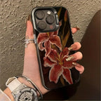 Lily Flower Painting Case for iPhone 11 12 13 14 15 16 17 Pro Max