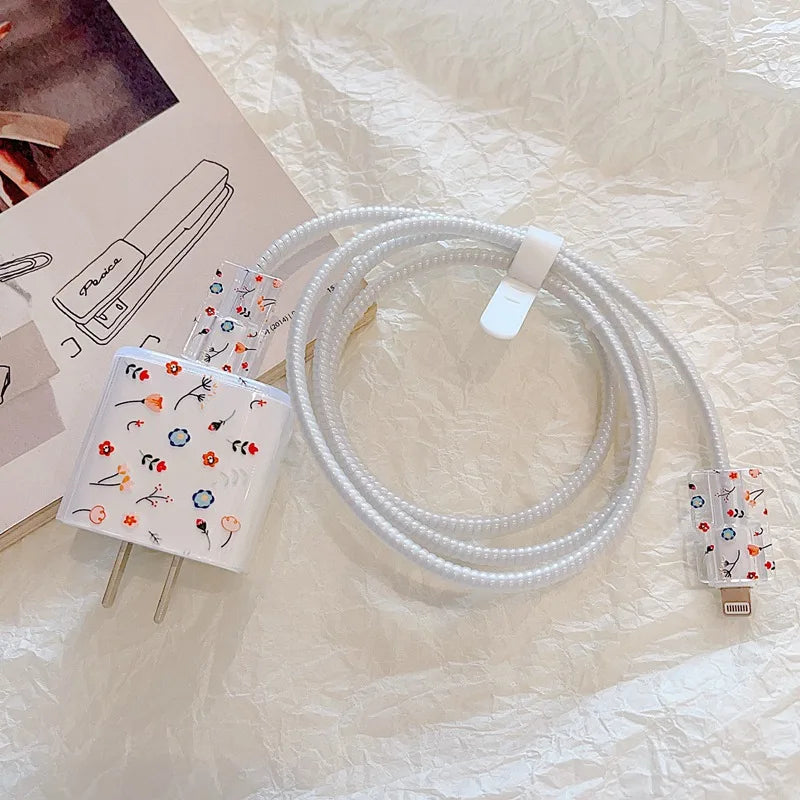 Cartoon Flower iPhone Charger Cover 18W/20W