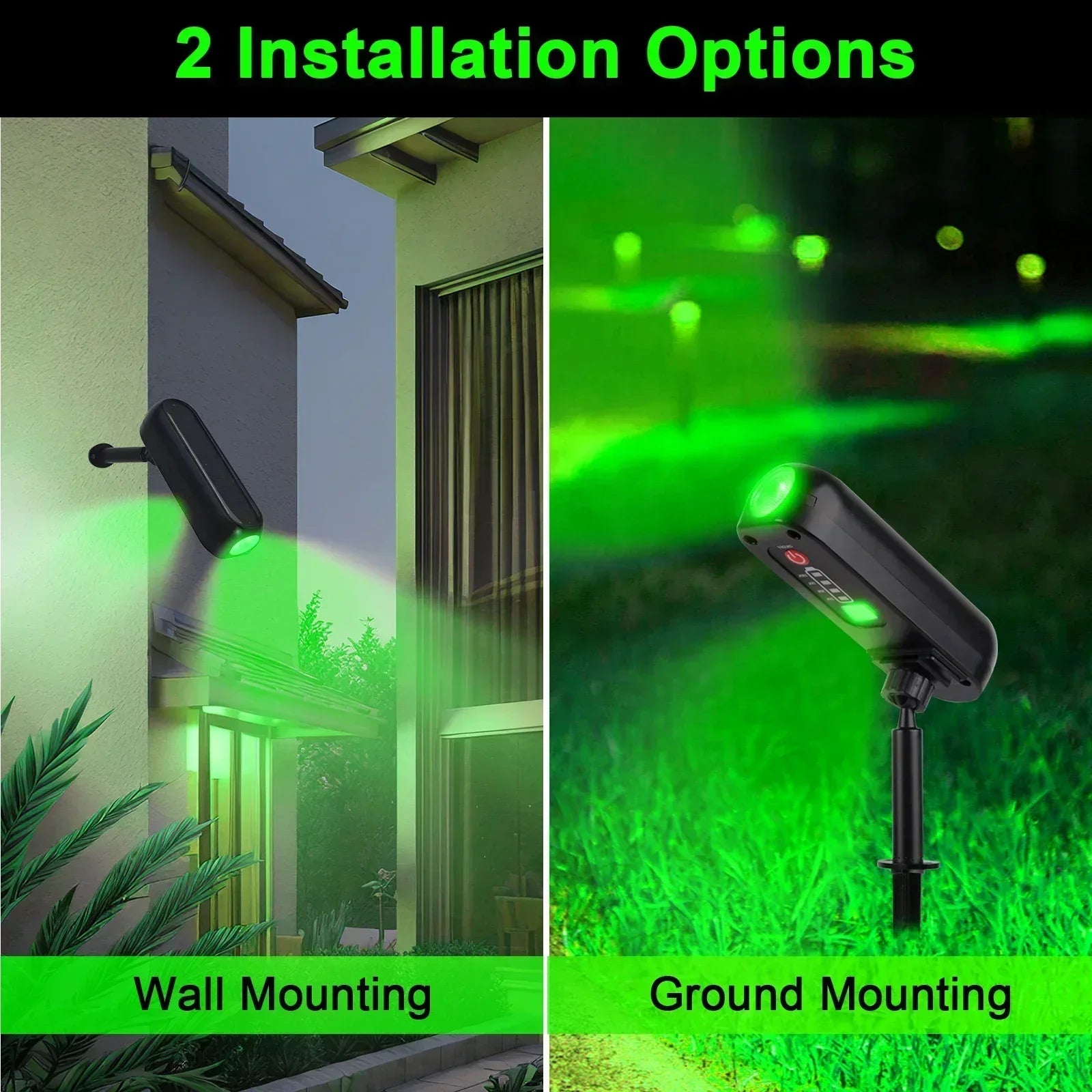 2-in-1 Solar Spotlight & Wall Lamp