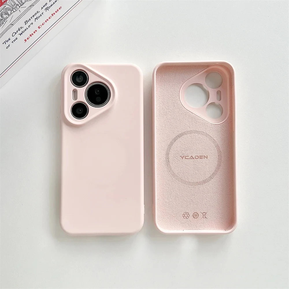 Luxury MagSafe Liquid Silicone Case for Huawei Pura 80 Pro & 80 Ultra