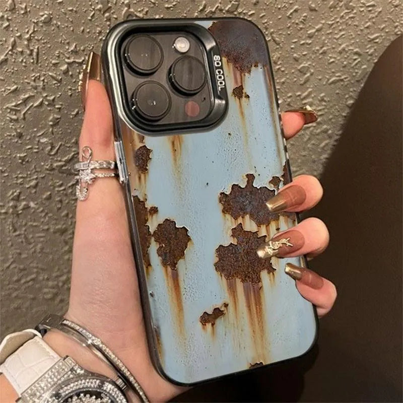 Rust Art Shockproof Case for iPhone 11 12 13 14 15 16 17 Pro Max