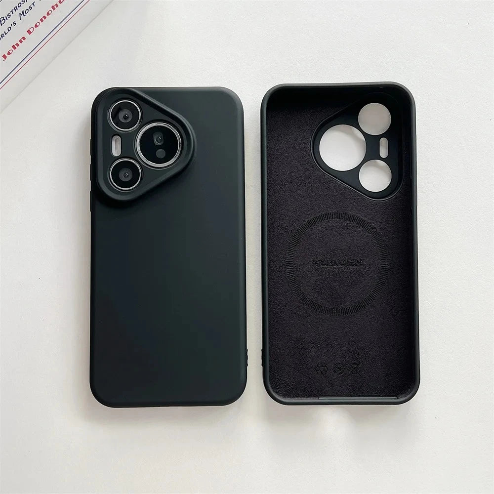 Luxury MagSafe Liquid Silicone Case for Huawei Pura 80 Pro & 80 Ultra