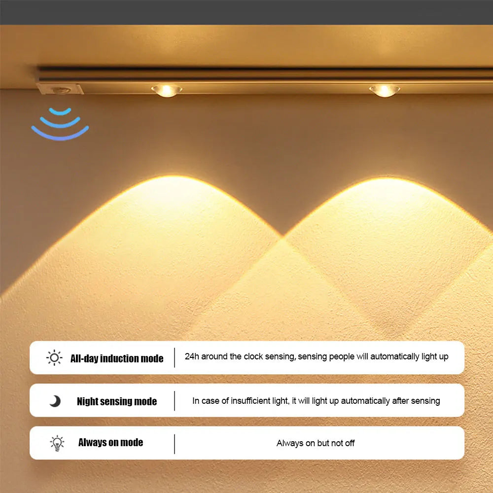 Wireless Motion Sensor LED Night Light – USB Rechargeable Cabinet Lamp Secondary image