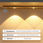 Wireless Motion Sensor LED Night Light – USB Rechargeable Cabinet Lamp