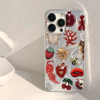 Aesthetic Love Painted Phone Case for iPhone 16 15 14 13 12 Pro Max