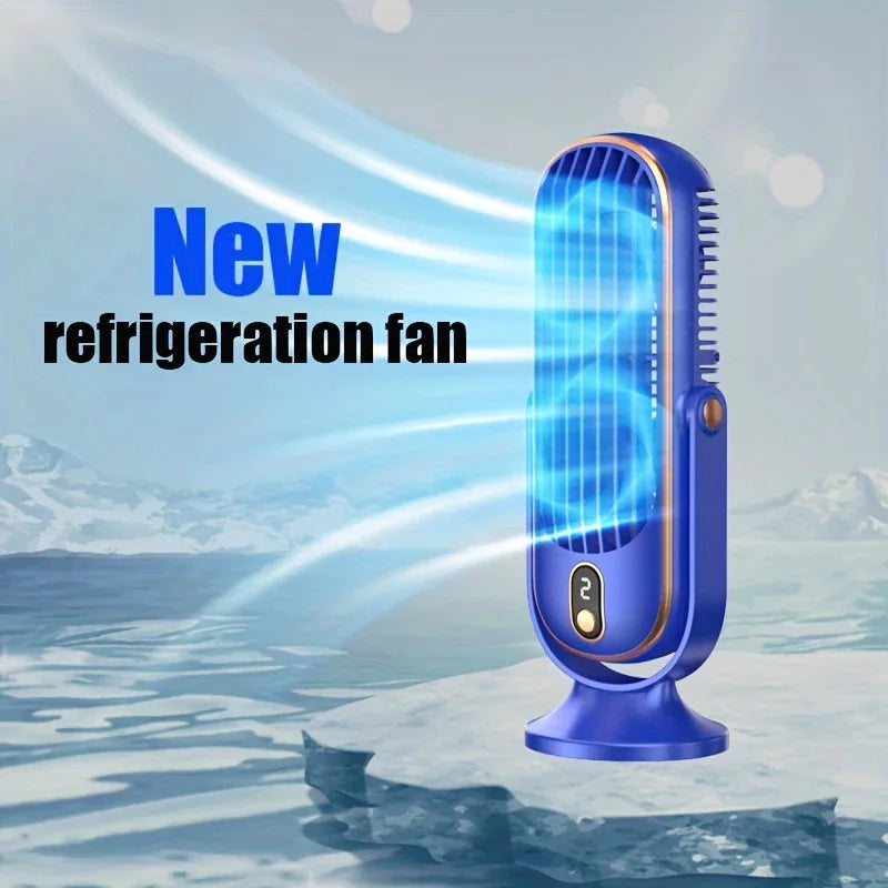 5-Speed USB Mini Air Cooler UK Portable Dual Motor Fan