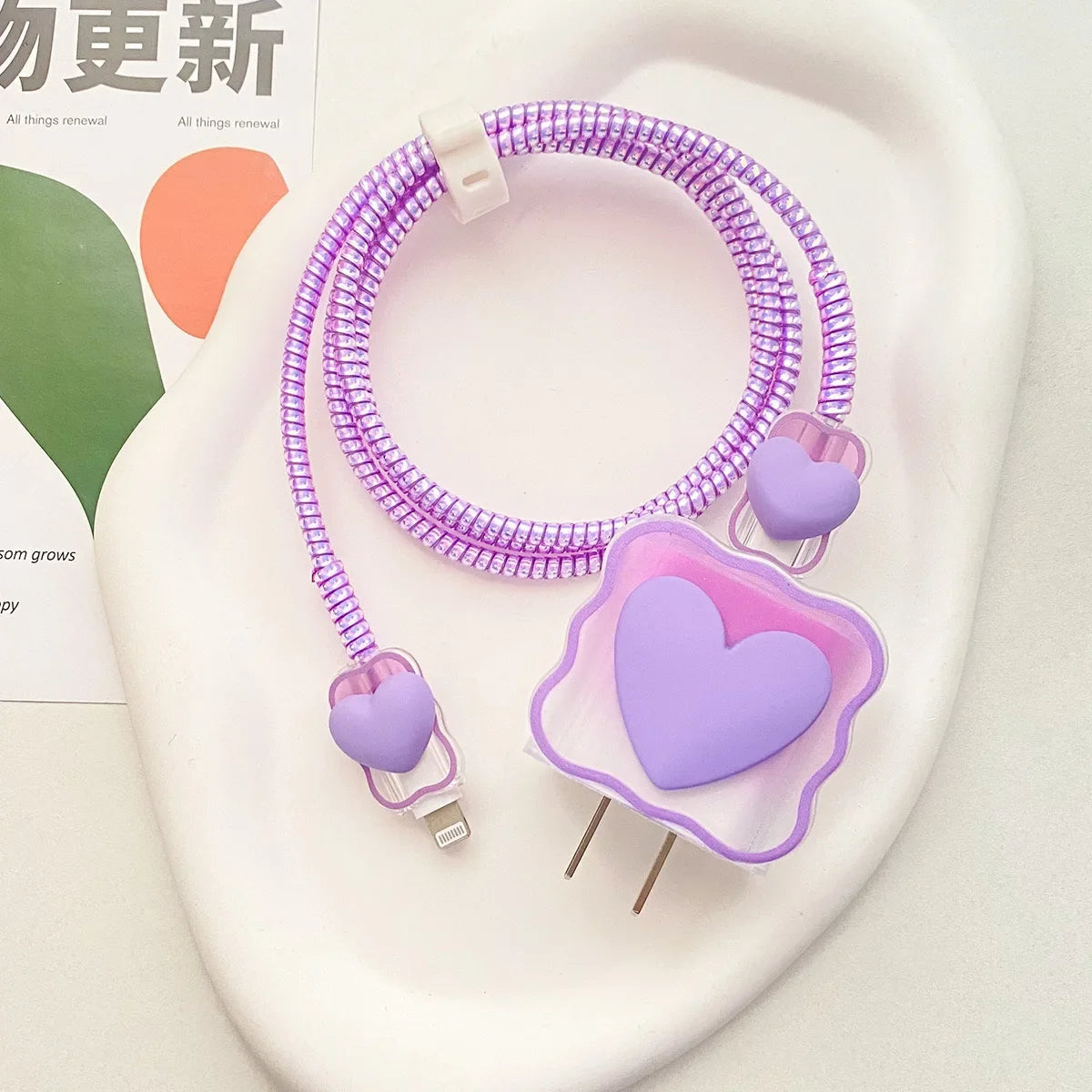 3D Love Heart Charger Protector for iPhone 18W/20W