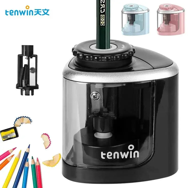 Electric Auto Pencil Sharpener Helical Blade Sharpener for Students