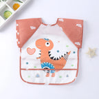 Baby Waterproof Long Sleeve Bib Smock Apron for Toddlers