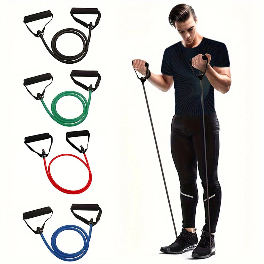 1pc 4-Level Resistance Bands with Handles for Home Workout Fitness Main image