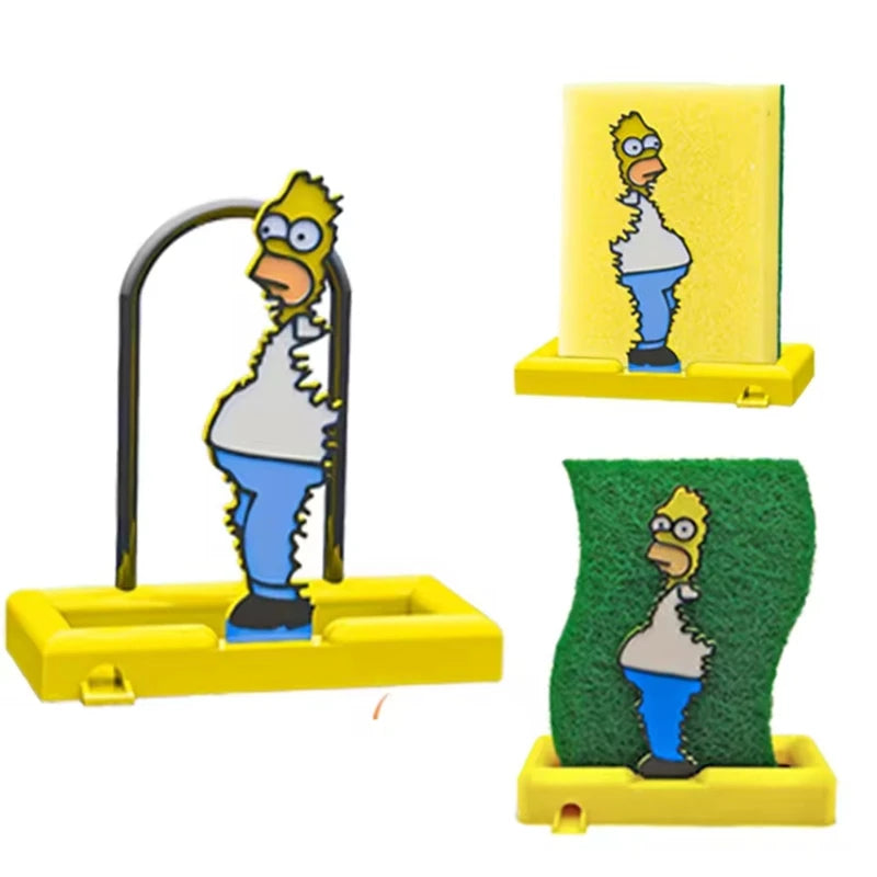 Funny Sponge Holder Cartoon Kitchen Sink Drain Rack Organizer